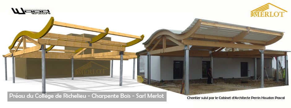 Maison Ossature Bois - Charpente Bois Merlot - Richelieu