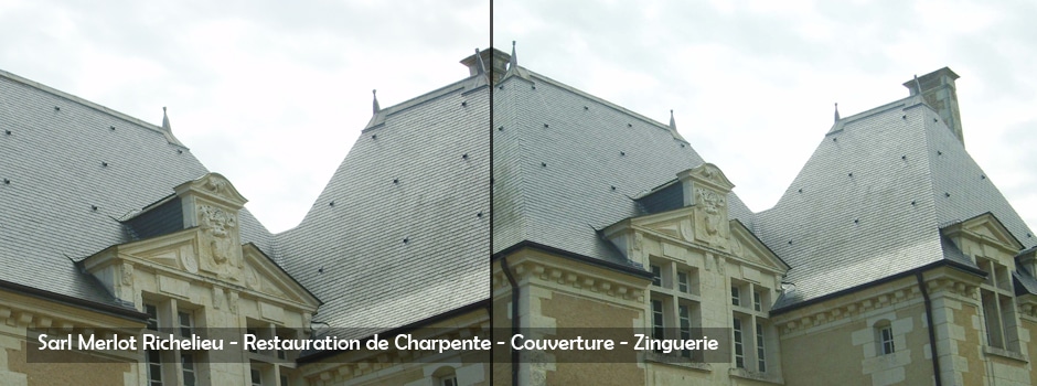 Restauration de Charpente - Couverture - Zinguerie - Sarl Merlot - Richelieu - France