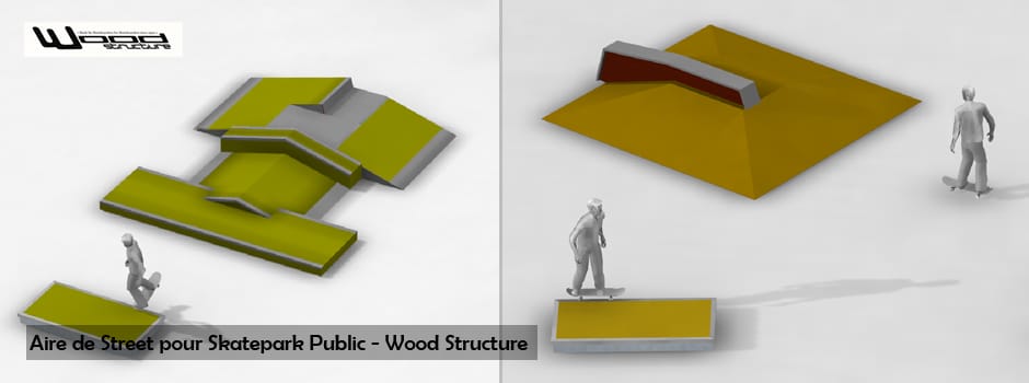 Module pour aire de street - Skatepark Wood Structure - Fabricant depuis 1990