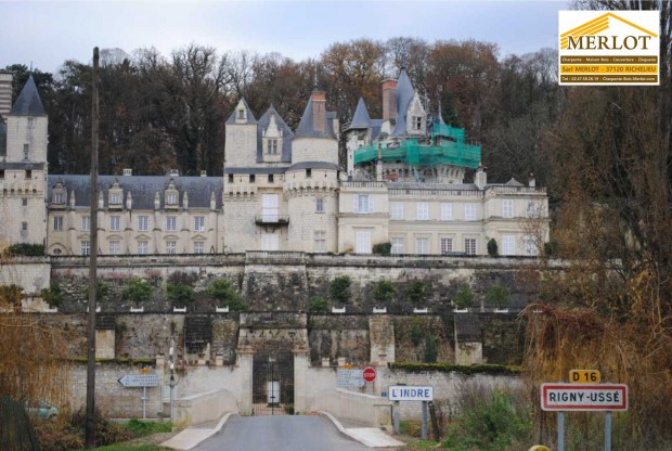 Restauration de couverture ardoise - Chateau de Rigny-Ussé (37) - Sarl MERLOT Richelieu - Charpente Couverture Indre et Loire - Région Centre - Val de Loire - France