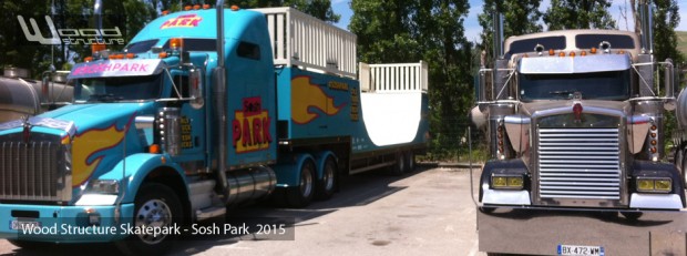 Rampe sur camion pour évenement Sosh Park - Wood Structure Skatepark
