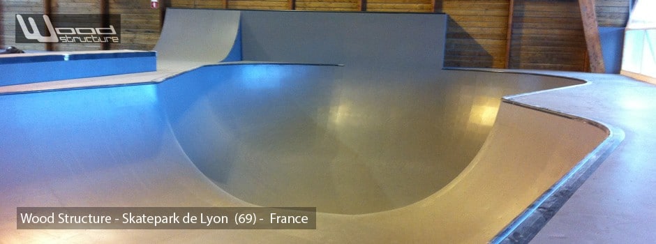 Fabrication du Skatepark de Lyon - Gerland - Wood Structure Skatepark - Constructo - Sarl Merlot - 2015