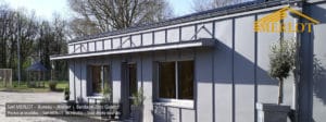 Bardage Zinc Quartz - Isolation et Ossature bois - Travaux en neuf et rénovation sur les bureaux des Ateliers de la Sarl Merlot Richelieu (37) Région Centre Touraine Val de Loire.