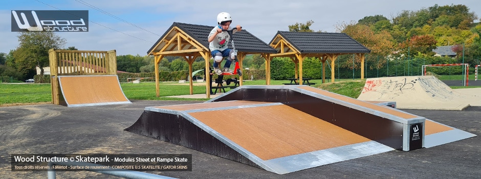 Module de Skate - Aire de Street - Skatepark Wood Structure