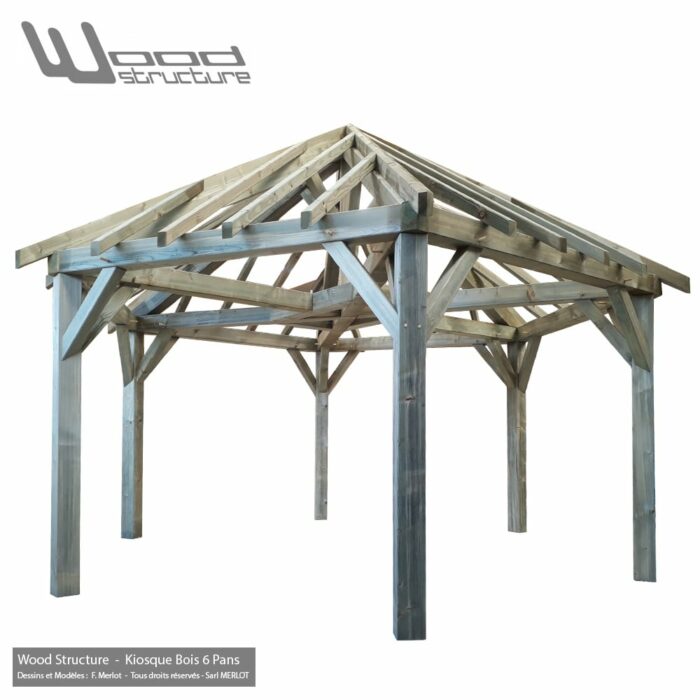 Kiosque Bois 6 Pans 5M – Image 8