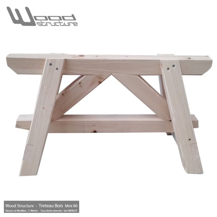 Tréteau Bois H45L80 – Image 3
