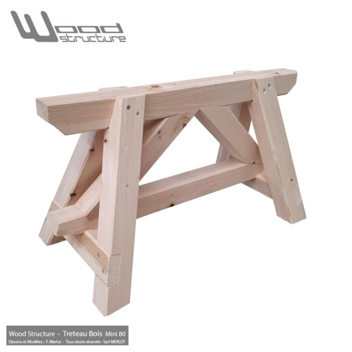 Tréteau Bois H45L80 – Image 2