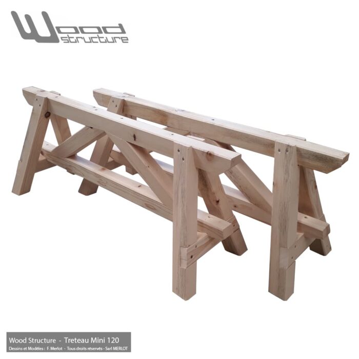 Tréteau Bois H45L120 – Image 4