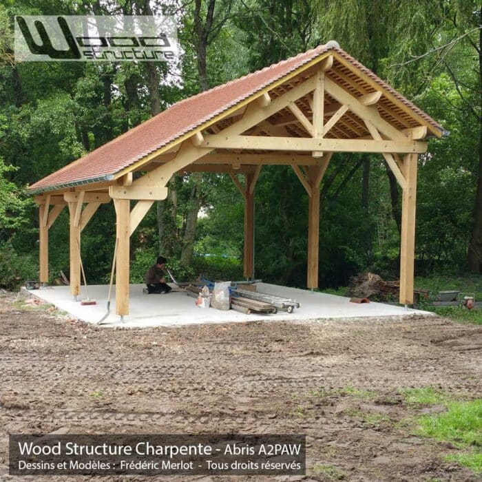 Abri carport 2 pans asymétriques 6x6 – Image 8