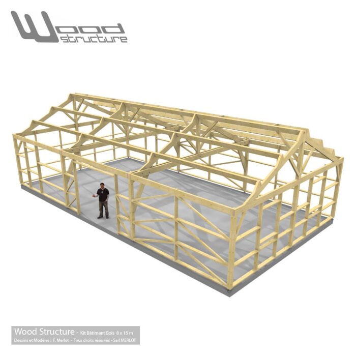 Bâtiment Bois 8 x 15 m