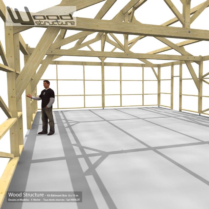 Bâtiment Bois 8 x 15 m – Image 9