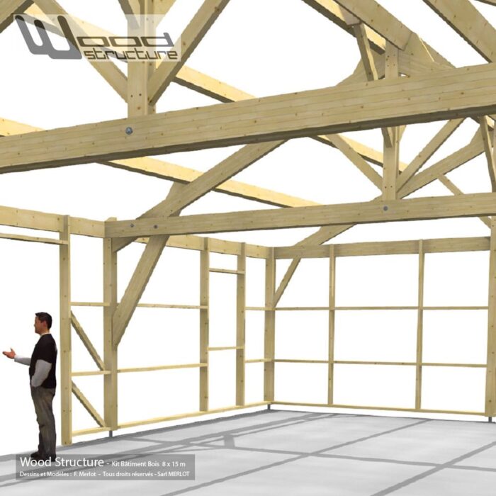 Bâtiment Bois 8 x 15 m – Image 8