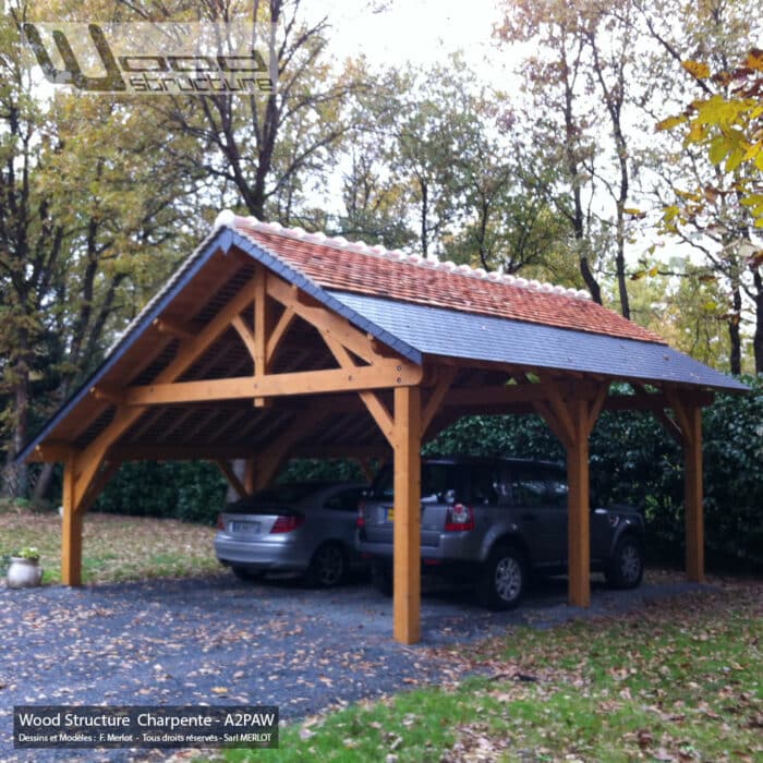 Abri carport 2 pans asymétriques 6x6 – Image 10