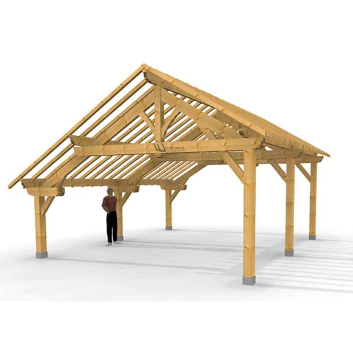 Abri carport 2 pans asymétriques 6x6 – Image 12
