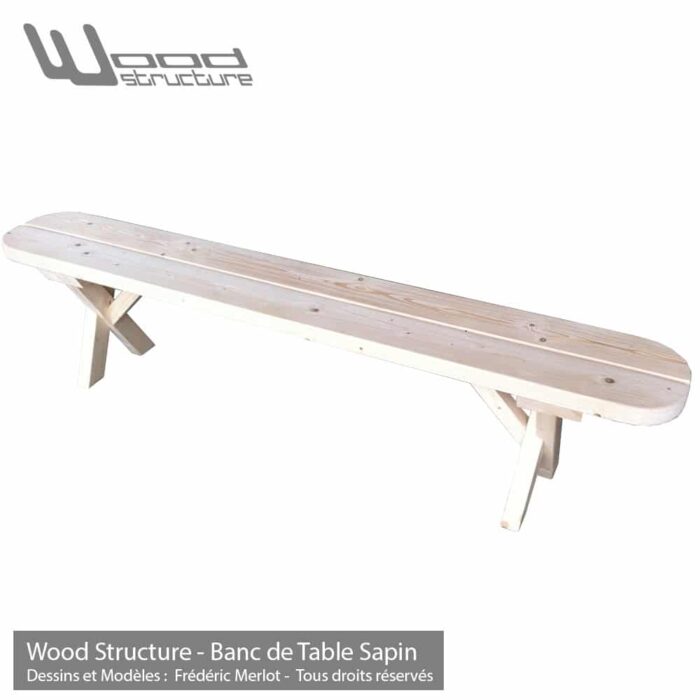 Banc de Table Sapin 200 – Image 2