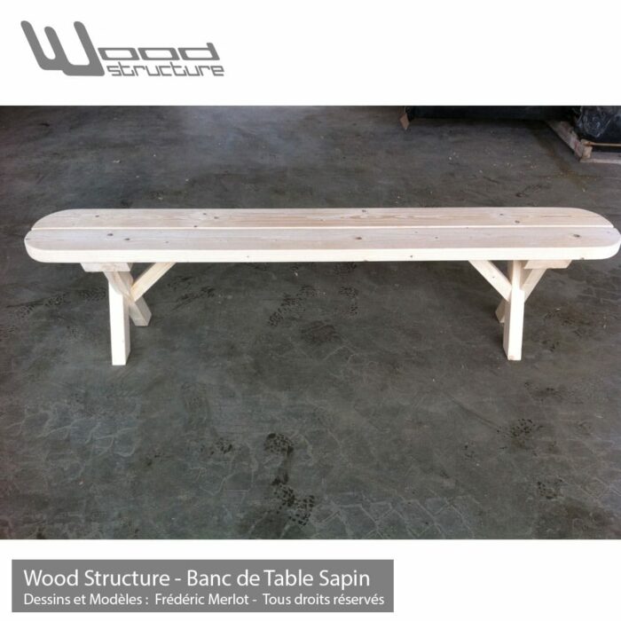 Banc de Table Sapin 200 – Image 4