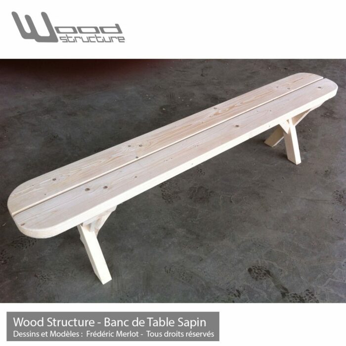 Banc de Table Sapin 200 – Image 3