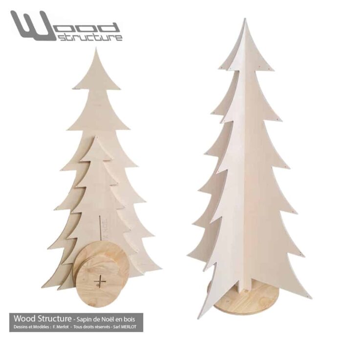 Sapin de Noël en bois - H140