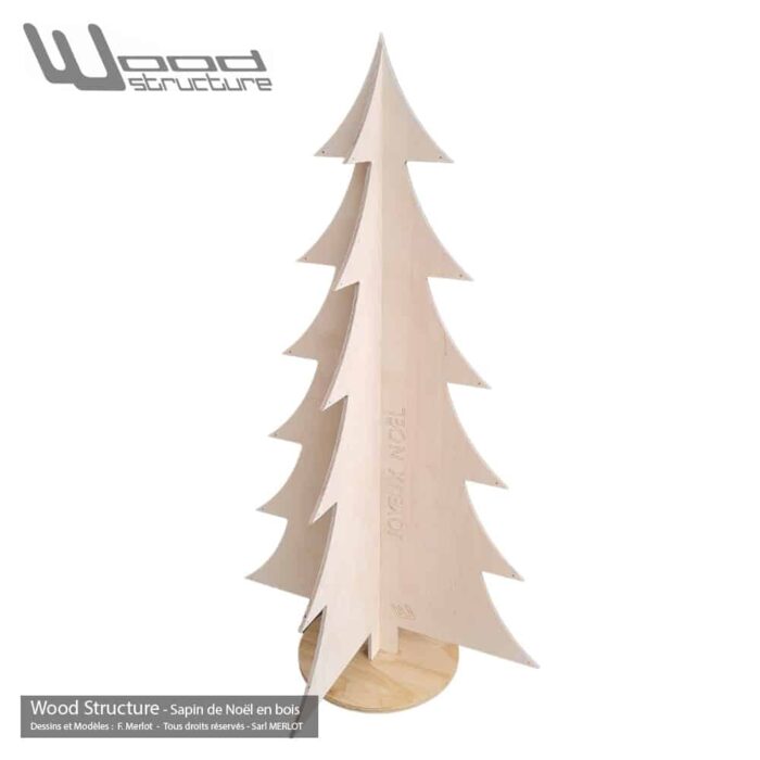Sapin de Noël en bois - H140 – Image 2