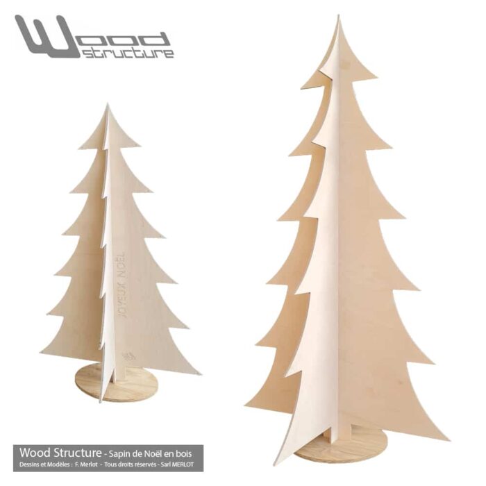 Sapin de Noël en bois - H140 – Image 3