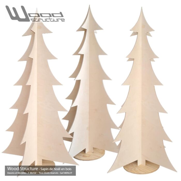 Sapin de Noël en bois - H140 – Image 4