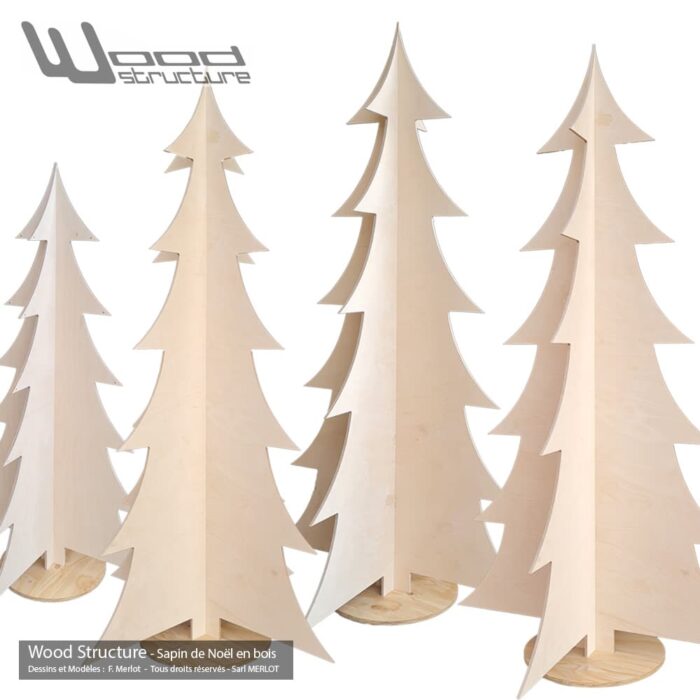 Sapin de Noël en bois - H140 – Image 5