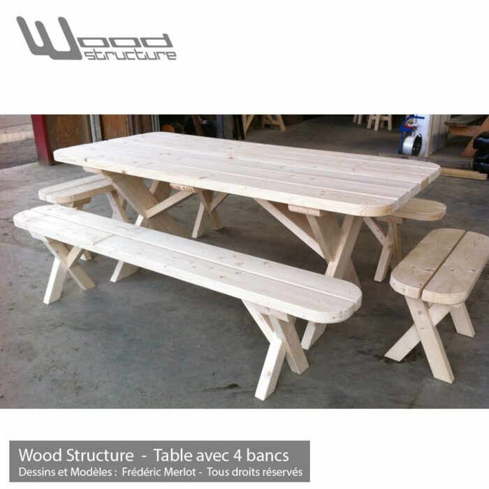 Banc de Table Sapin 200 – Image 8