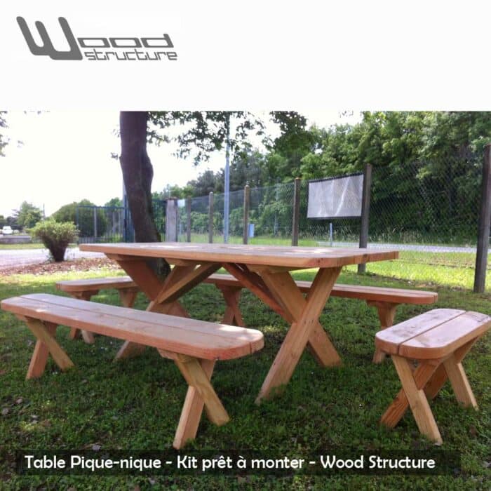 Table avec bancs Douglas – Image 2