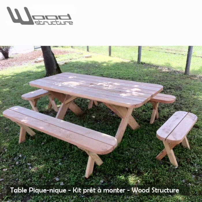 Table avec bancs Douglas