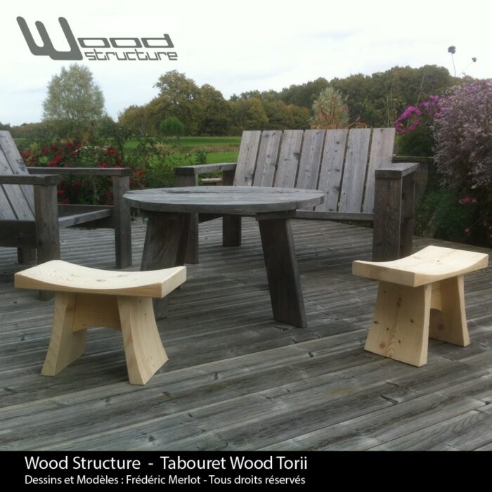 Tabouret Wood Torii – Image 5